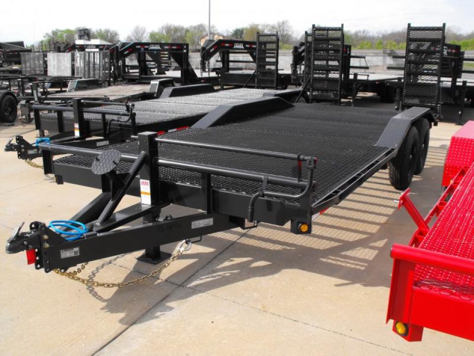 New Combo Trailer Car Hauler / Equipment Trailer  102"  X 20 Dove #6 HD Mesh Floor On 12" Centers 14000 GVWR Stand Up Ramps