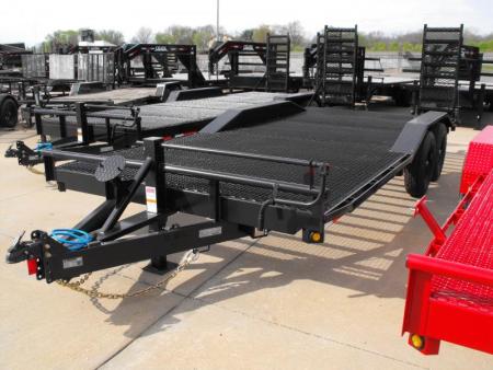 New Combo Trailer Car Hauler / Equipment Trailer  102"  X 20 Dove #6 HD Mesh Floor On 12" Centers 14000 GVWR Stand Up Ramps
