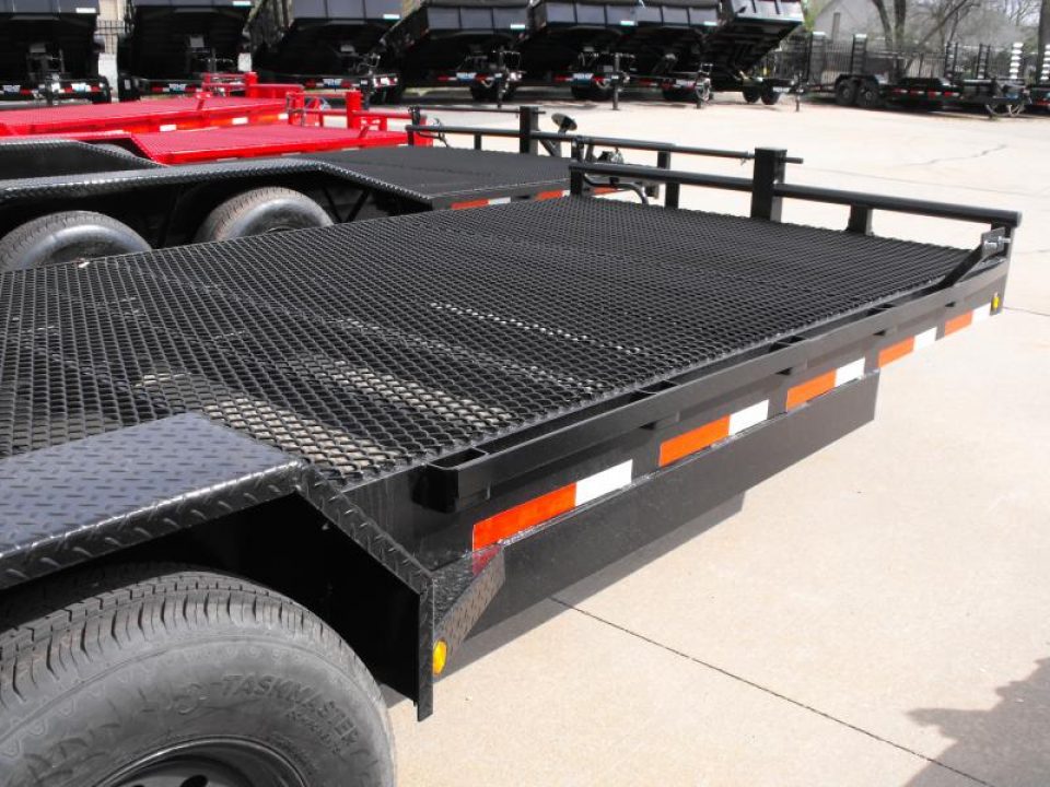 New SALE SALE SALE  Car Hauler / Equipment Trailer  83 X 22 Dove #6 HD Mesh Floor On 12" Centers 14000 GVWR Stand Up Ramps