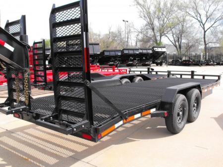 New SALE SALE SALE  Car Hauler / Equipment Trailer  83 X 22 Dove #6 HD Mesh Floor On 12" Centers 14000 GVWR Stand Up Ramps