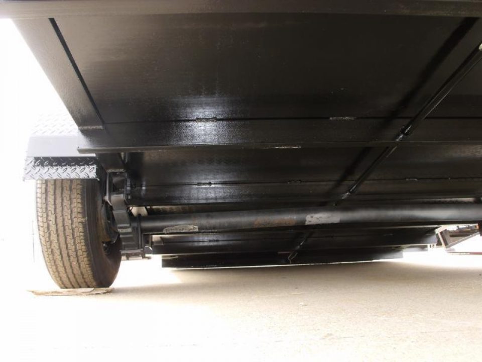 New Tilt Scissor Lift Hauler 76" X 12' Brakes Equipment Trailer S/A 7000 GVWR Metal Deck