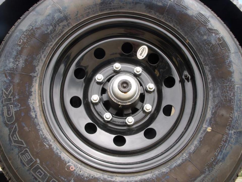 New Tilt Scissor Lift Hauler 76" X 12' Brakes Equipment Trailer S/A 7000 GVWR Metal Deck