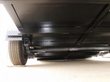 New Tilt Scissor Lift Hauler 76" X 12' Brakes Equipment Trailer S/A 7000 GVWR Metal Deck