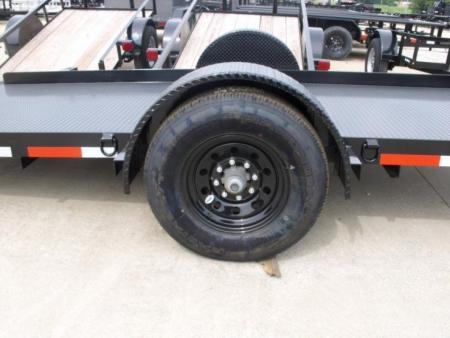 New Tilt Scissor Lift Hauler 76" X 12' Brakes Equipment Trailer S/A 7000 GVWR Metal Deck