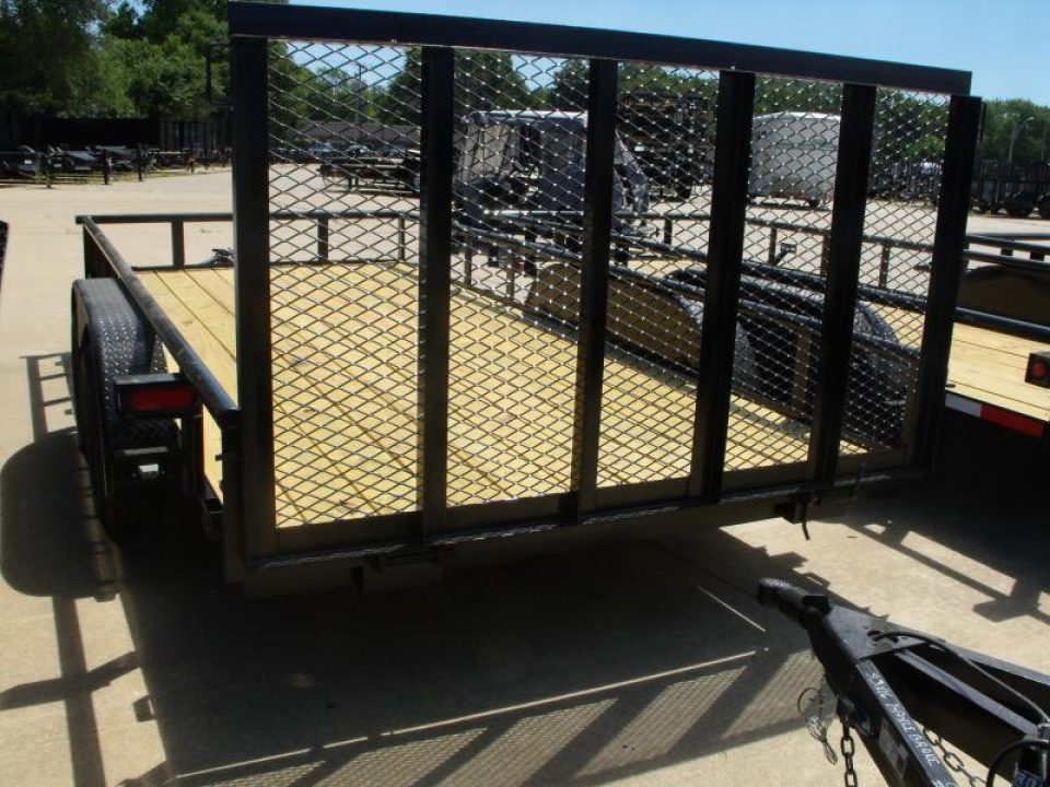 New SALE SALE >>>>Utility Trailer 77" X 16 Pipe Rail Top 7000 GVWR   Brakes Wood Deck