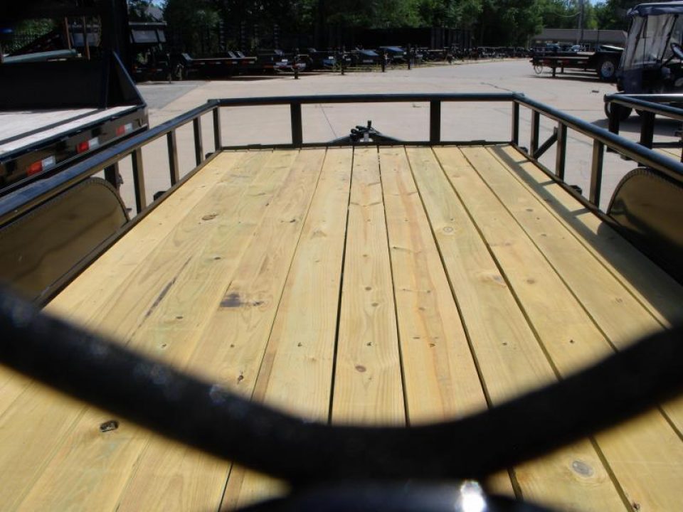 New SALE SALE >>>>Utility Trailer 77" X 16 Pipe Rail Top 7000 GVWR   Brakes Wood Deck