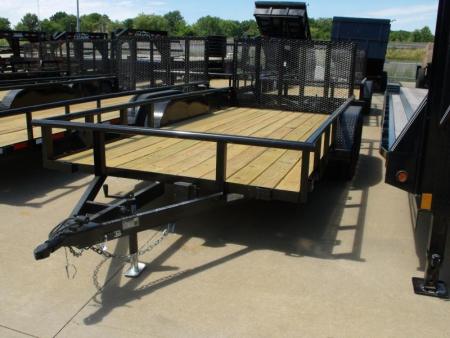 New SALE SALE >>>>Utility Trailer 77" X 16 Pipe Rail Top 7000 GVWR   Brakes Wood Deck