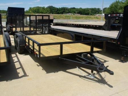 New SALE SALE >>>>Utility Trailer 77  X 16 Pipe Rail Top 7000 GVWR   Brakes Wood Deck