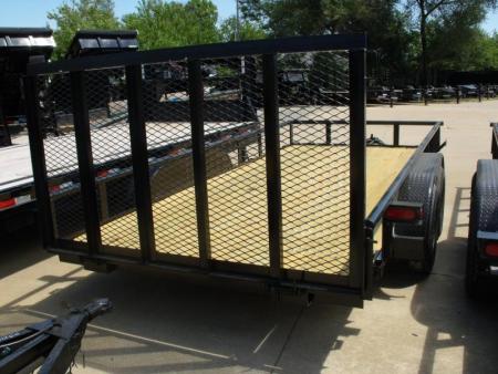 New SALE SALE >>>>Utility Trailer 77" X 16 Pipe Rail Top 7000 GVWR   Brakes Wood Deck