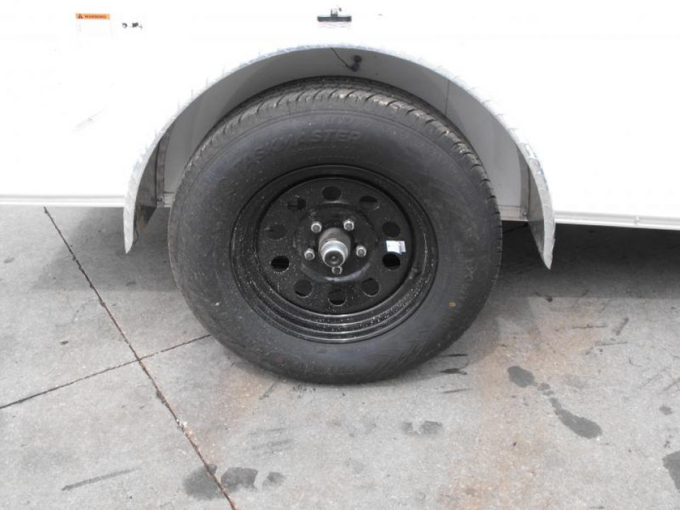 New Huge Sale While They Last    Enclosed Trailer 5 x 8 Enclosed Cargo Trailer BARN  DOOR  White In Color 60" Interior