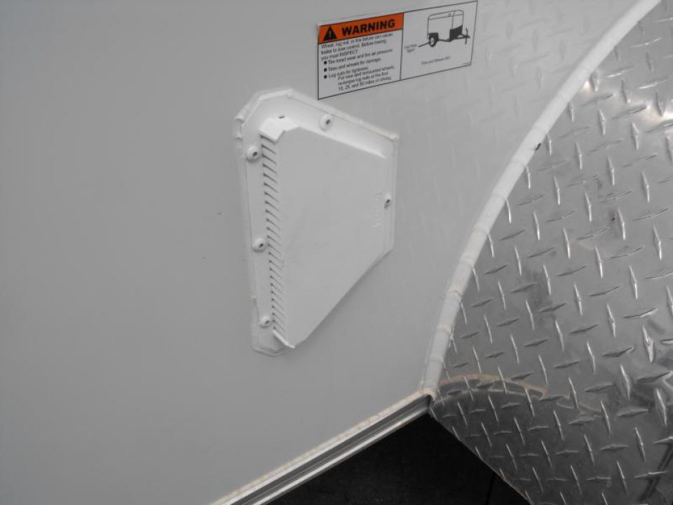 New Huge Sale While They Last    Enclosed Trailer 5 x 8 Enclosed Cargo Trailer BARN  DOOR  White In Color 60" Interior