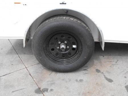 New Huge Sale While They Last    Enclosed Trailer 5 x 8 Enclosed Cargo Trailer BARN  DOOR  White In Color 60" Interior