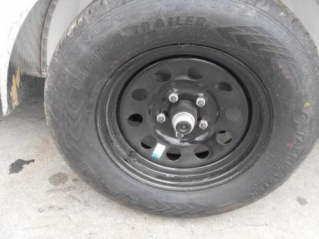 New Huge Sale While They Last    Enclosed Trailer 5 x 8 Enclosed Cargo Trailer BARN  DOOR  White In Color 60" Interior