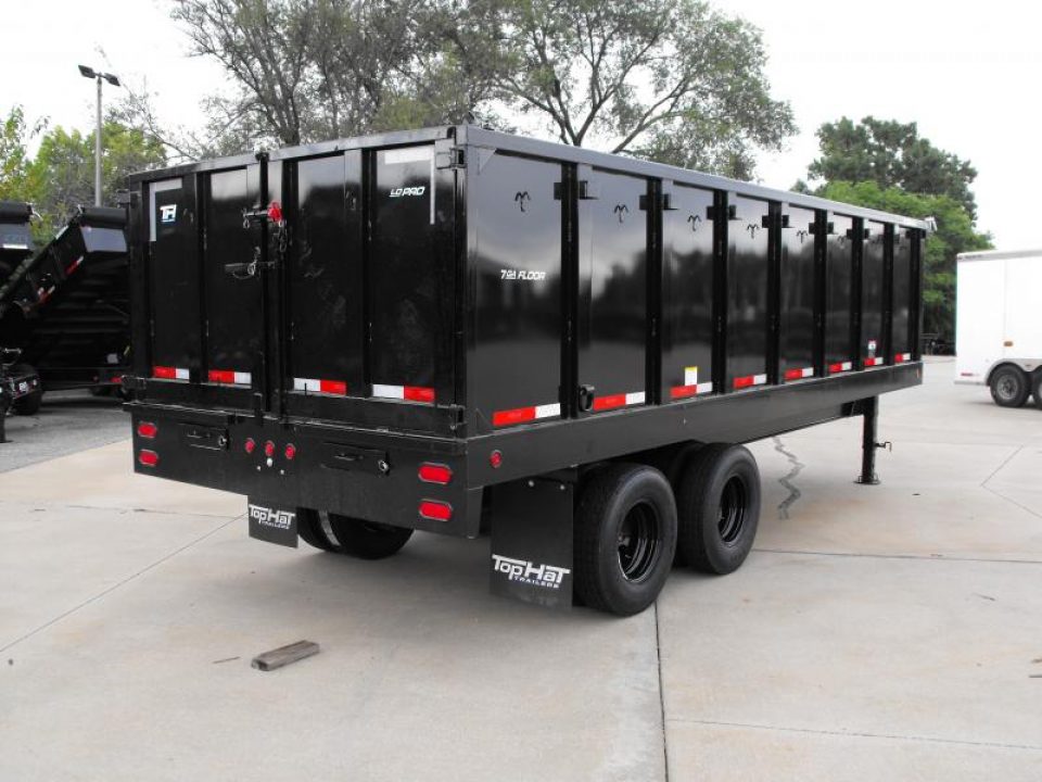 New Gooseneck Dump Trailer 8 X 20 _  4' Walls 7 Gauge Floor