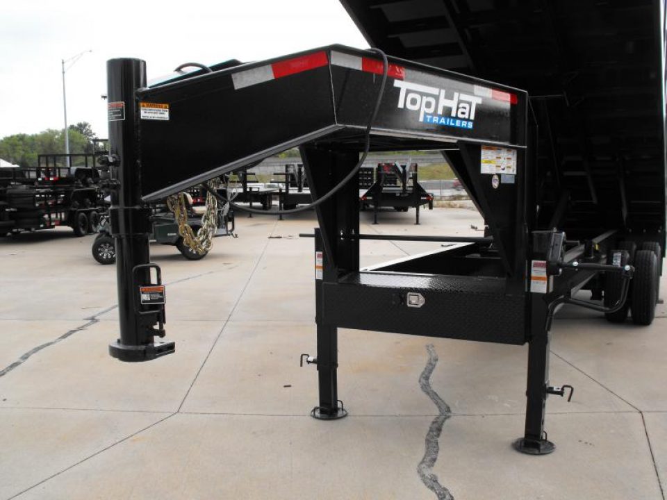 New Gooseneck Dump Trailer 8 X 20 _  4' Walls 7 Gauge Floor