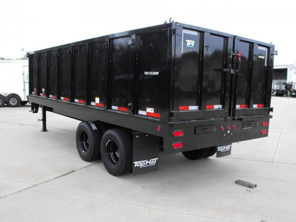 New Gooseneck Dump Trailer 8 X 20 _  4' Walls 7 Gauge Floor