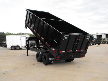 New Gooseneck Dump Trailer 8 X 20 _  4' Walls 7 Gauge Floor