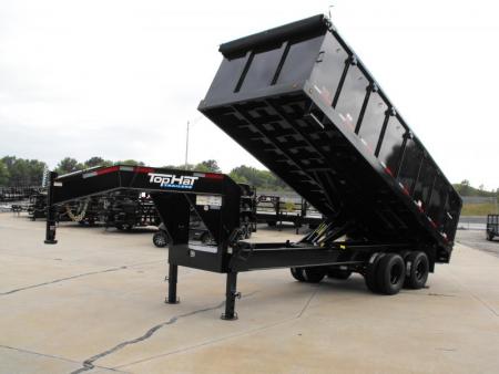 New Gooseneck Dump Trailer 8 X 20 _  4' Walls 7 Gauge Floor