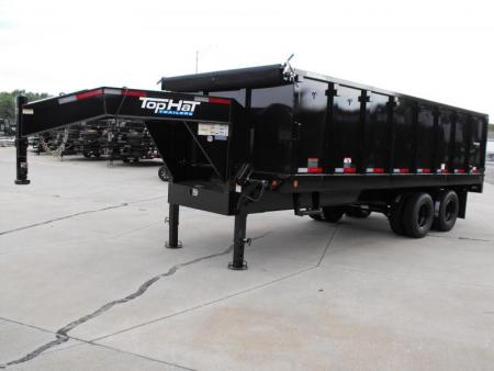 New Gooseneck Dump Trailer 8 X 20 _  4' Walls 7 Gauge Floor