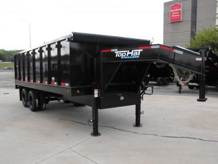 New Gooseneck Dump Trailer 8 X 20 _  4' Walls 7 Gauge Floor