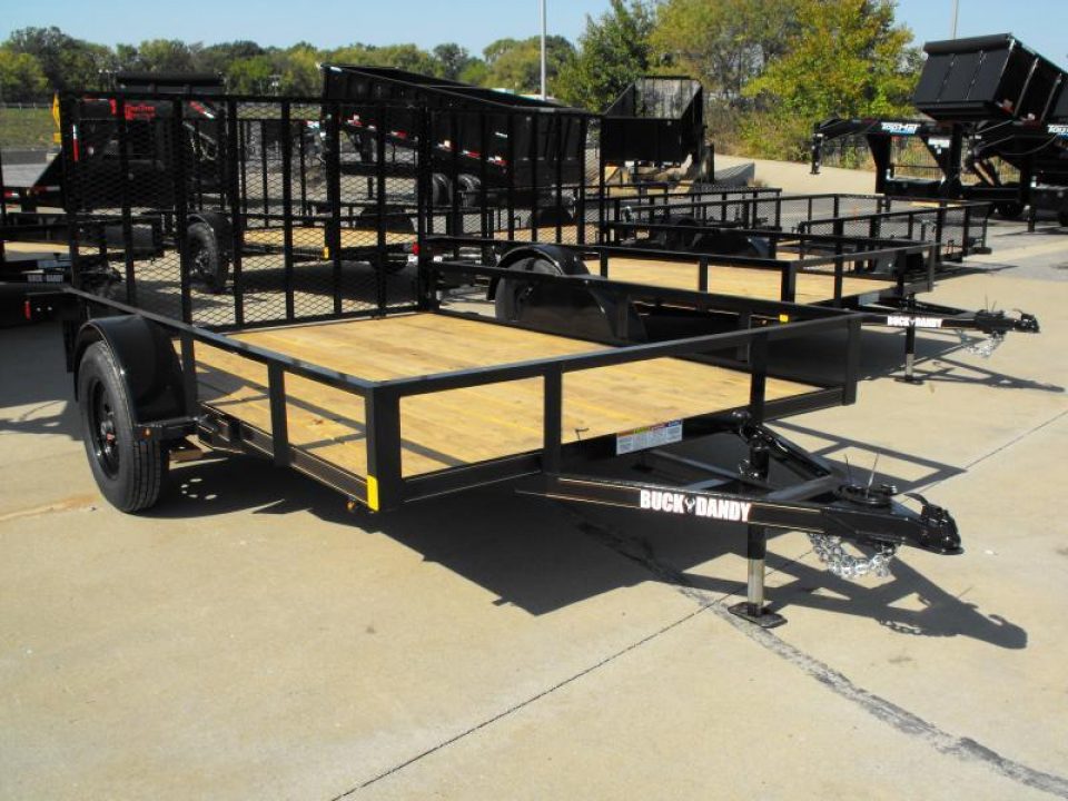 New 83 X 10 Utility Trailer   HD Spring Assisted Ramp Folds Forward and rear for loading