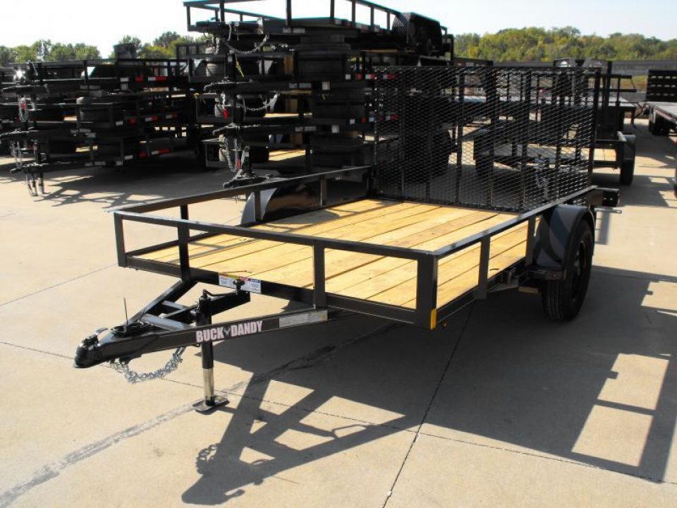 New 83 X 10 Utility Trailer   HD Spring Assisted Ramp Folds Forward and rear for loading