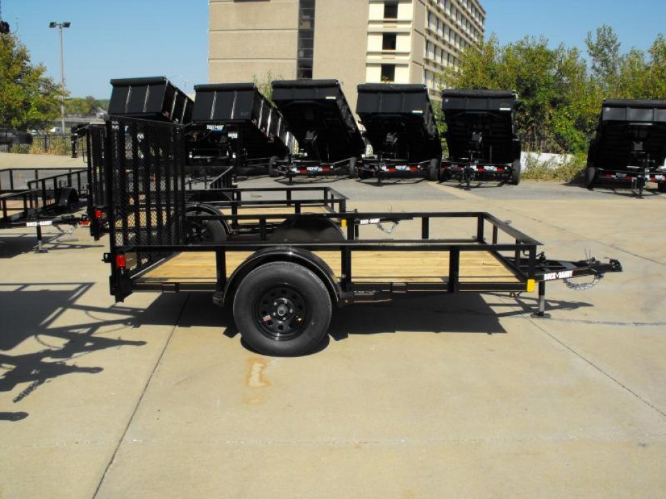 New 83 X 10 Utility Trailer   HD Spring Assisted Ramp Folds Forward and rear for loading