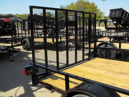 New 83 X 10 Utility Trailer   HD Spring Assisted Ramp Folds Forward and rear for loading
