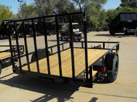 New 83 X 10 Utility Trailer   HD Spring Assisted Ramp Folds Forward and rear for loading