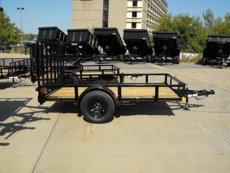 New 83 X 10 Utility Trailer   HD Spring Assisted Ramp Folds Forward and rear for loading