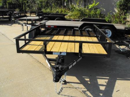 New 83 X 10 Utility Trailer   HD Spring Assisted Ramp Folds Forward and rear for loading