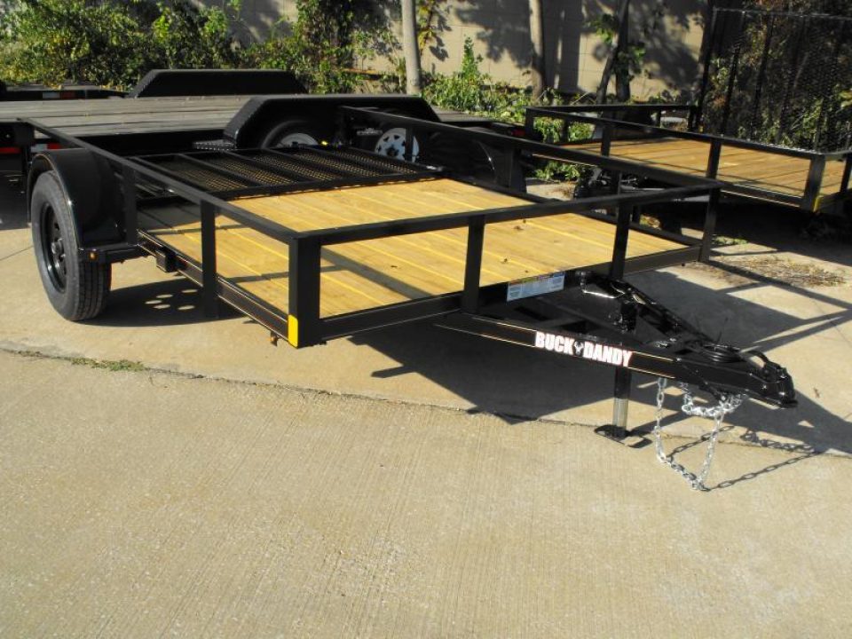 New 83 X 10 Utility Trailer   HD Spring Assisted Ramp Folds Forward and rear for loading