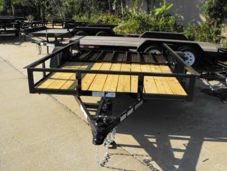 New 83 X 10 Utility Trailer   HD Spring Assisted Ramp Folds Forward and rear for loading