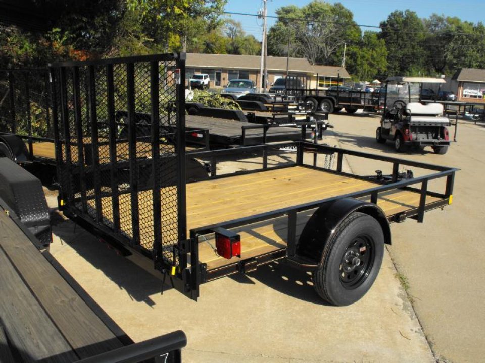 New 83 X 10 Utility Trailer   HD Spring Assisted Ramp Folds Forward and rear for loading