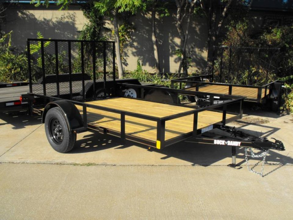 New 83 X 10 Utility Trailer   HD Spring Assisted Ramp Folds Forward and rear for loading