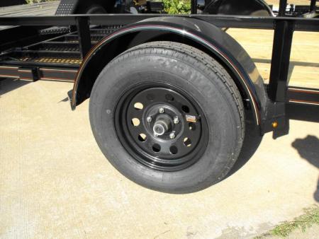 New 83 X 10 Utility Trailer   HD Spring Assisted Ramp Folds Forward and rear for loading