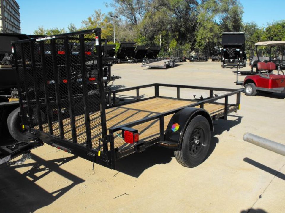 New 77 X 10 Utility Trailer   HD Spring Assisted Ramp