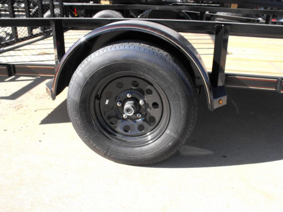 New 77 X 10 Utility Trailer   HD Spring Assisted Ramp