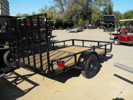 New 77 X 10 Utility Trailer   HD Spring Assisted Ramp