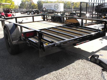 New 77 X 10 Utility Trailer   HD Spring Assisted Ramp