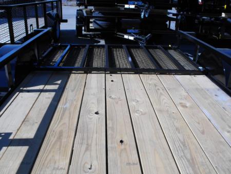 New 77 X 10 Utility Trailer   HD Spring Assisted Ramp