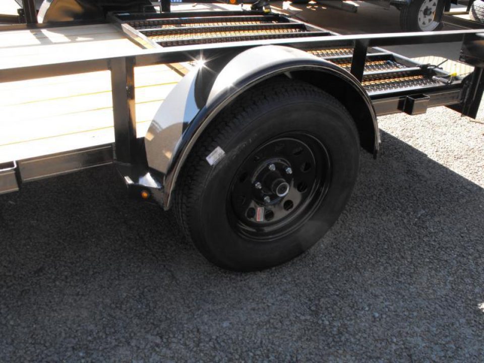 New 77 X 10 Utility Trailer   HD Spring Assisted Ramp