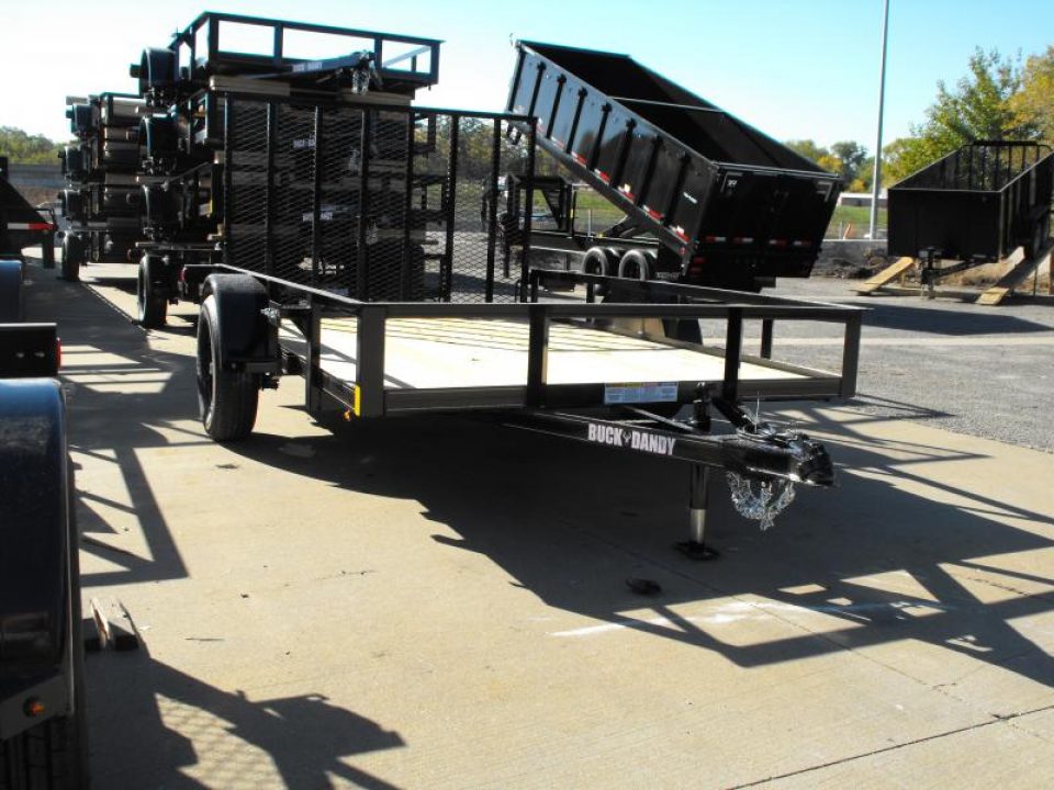 New 77 X 10 Utility Trailer   HD Spring Assisted Ramp