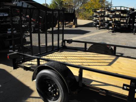 New 77 X 10 Utility Trailer   HD Spring Assisted Ramp