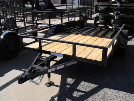 New 77 X 10 Utility Trailer   HD Spring Assisted Ramp