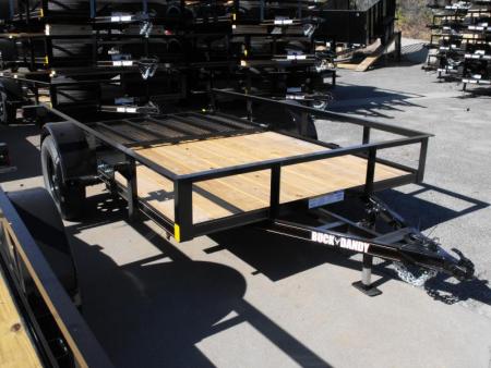 New 77 X 10 Utility Trailer   HD Spring Assisted Ramp