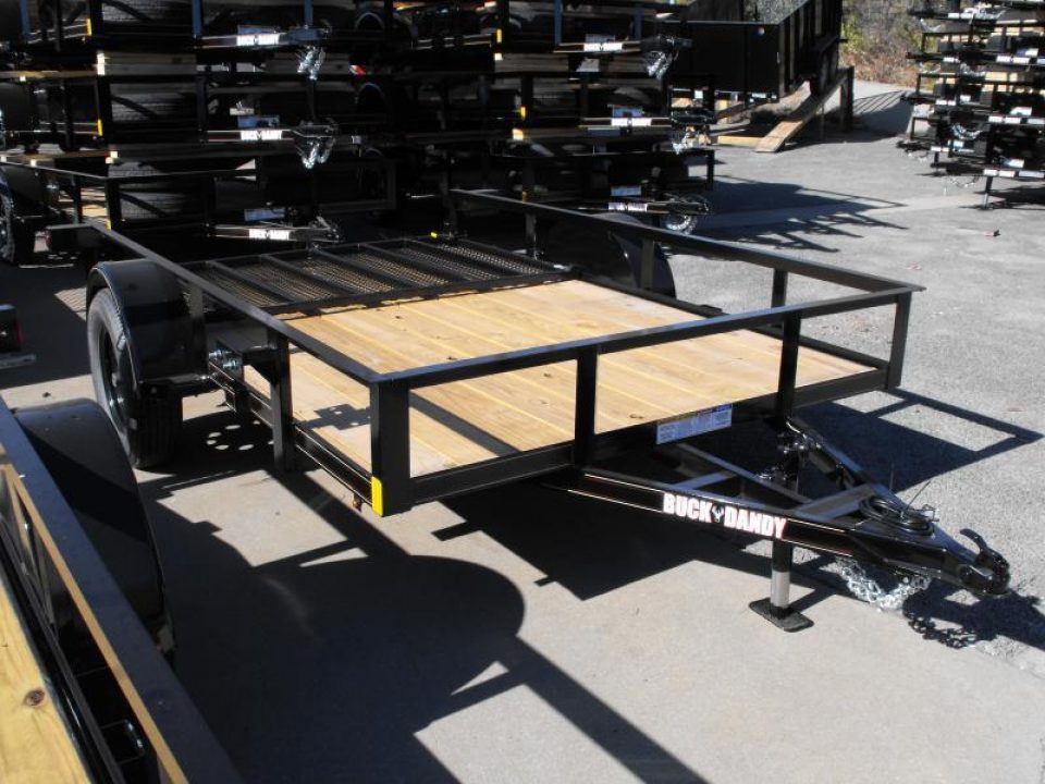 New 77 X 10 Utility Trailer   HD Spring Assisted Ramp