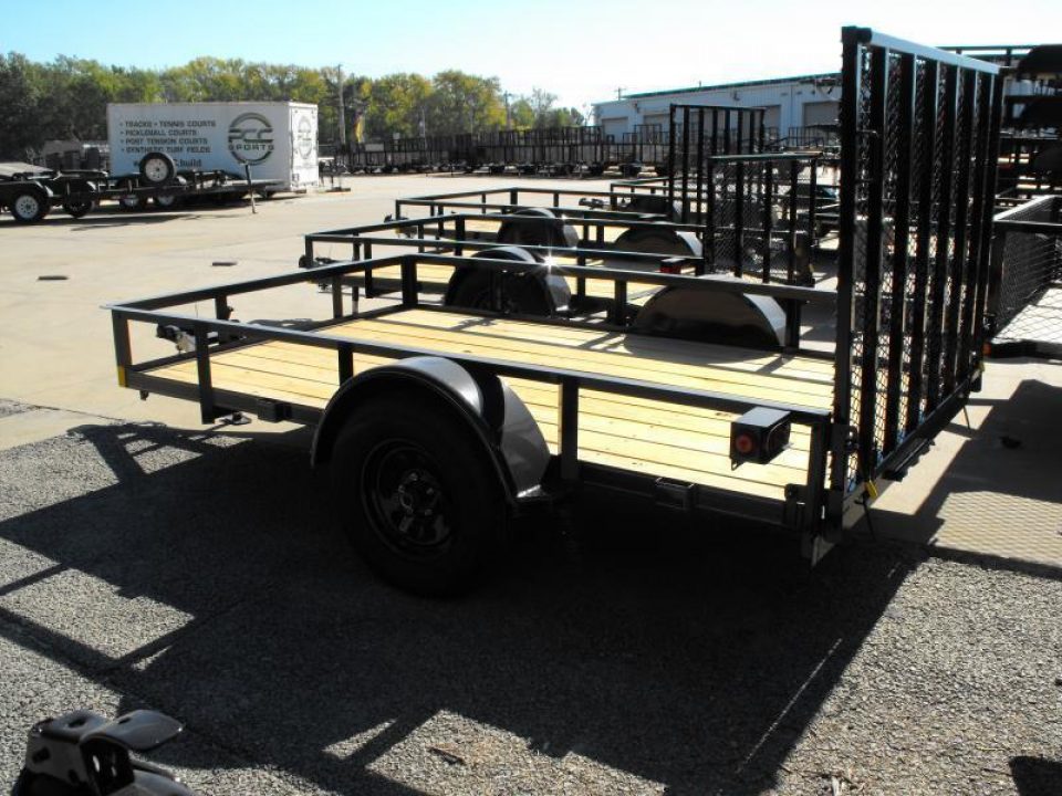 New 77 X 10 Utility Trailer   HD Spring Assisted Ramp