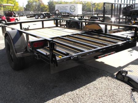 New 77 X 10 Utility Trailer   HD Spring Assisted Ramp