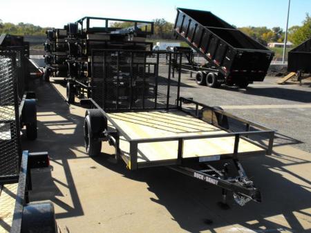 New 77 X 10 Utility Trailer   HD Spring Assisted Ramp